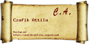 Czafik Attila névjegykártya