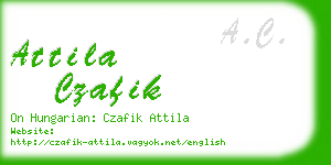 attila czafik business card